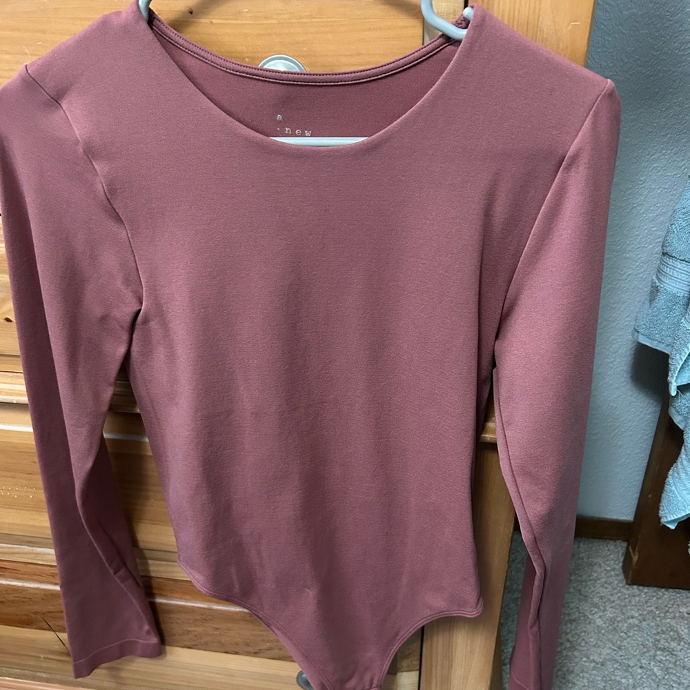 Women's Mauve Long Sleeve Bodysuit